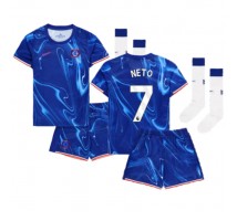 Chelsea Pedro Neto #7 Koszulka Podstawowa dzieci 2024-25 Krótki Rękaw (+ krótkie spodenki)